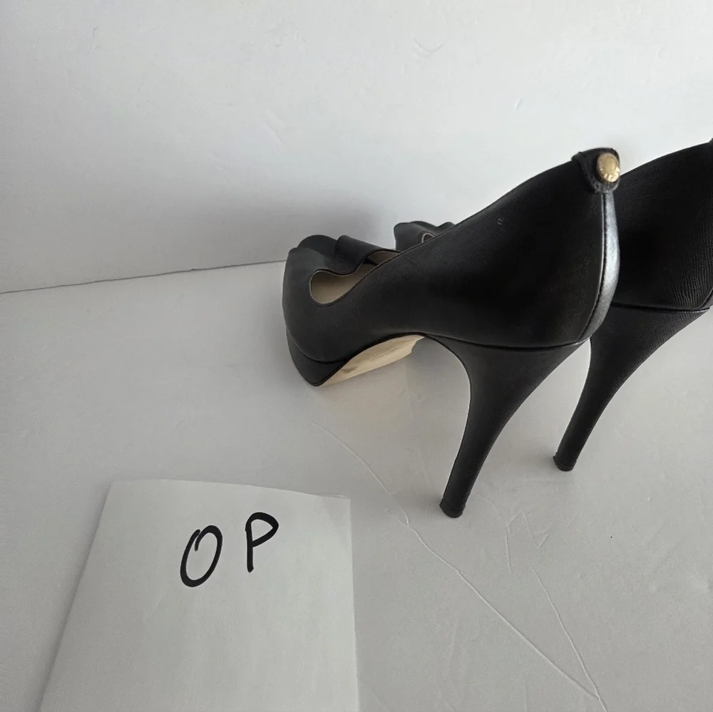 Michael Kors Black Peep-Toe Platform Pumps Sz.9M